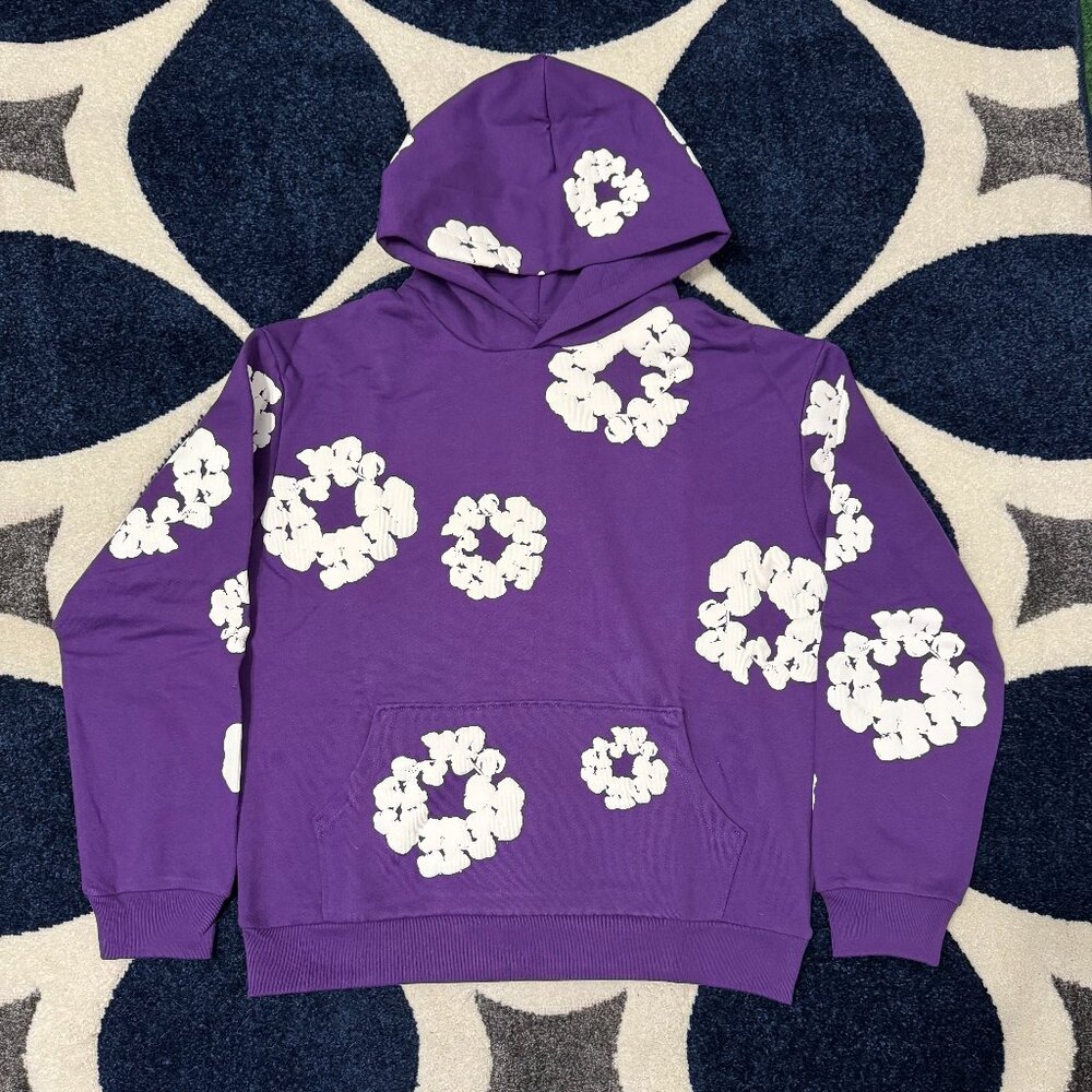 Denim Tears The Cotton Wreath Sweatshirt Purple Mens Size Large